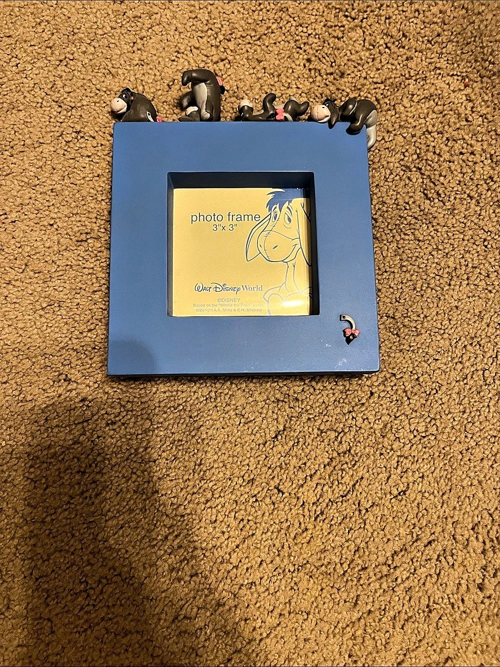 Disney Walt Disney World Eeyore 3x3 Photo Frame Blue